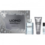 (M) SALVATORE FERRAGAMO UOMO CASUAL LIFE 3.4 EDT SP + 3.4 S/G + 0.33 MINI