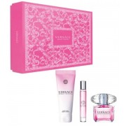 (L) VERSACE BRIGHT CRYSTAL 3.0 EDT SP + 3.4 B/L + 3.4 S/G + BAG