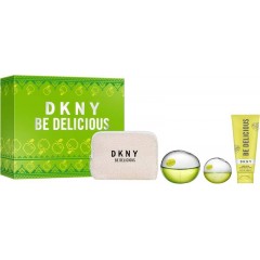 (L) DKNY BE DELICIOUS 3.4 EDP SP + 3.4 B/L + 0.33 EDP + POUCH